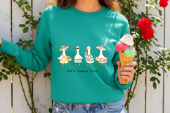 Just a Summer Goose Cute Floral Goose PNG Design Product Image 3