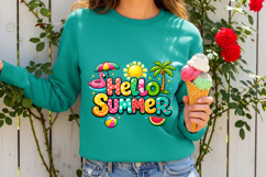 Hello Summer Cute Tropical Beach Vacation Colorful Product Image 2