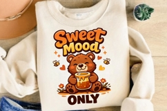 Sweet Mood Only Bear PNG, Cute Honey Bear PNG Design Product Image 4