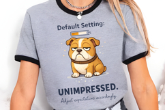 Default Setting: Unimpressed Funny Bulldog Design Product Image 5
