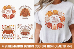 Fall Sweater Birthday Illustration PNG Product Image 1