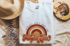 I don't like pumpkin spice sublimation file - retro Autumn Product Image 2