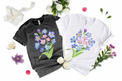 T-shirt  forget-me-nots sublimation