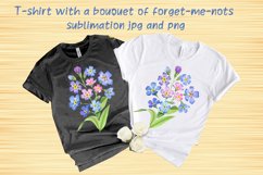 T-shirt  forget-me-nots sublimation