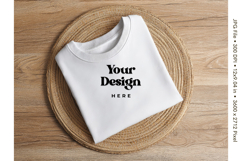 White T-shirt Mockups Bella and Canvas Top View Mockups_43 Product Image 1