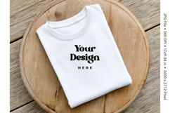 White T-shirt Mockups Bella and Canvas Top View Mockups_49 Product Image 1
