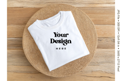 White T-shirt Mockups Bella and Canvas Top View Mockups_50 Product Image 1