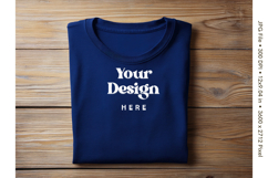 Blue T-shirt Mockups Bella and Canvas Top View Mockups_51 Product Image 1