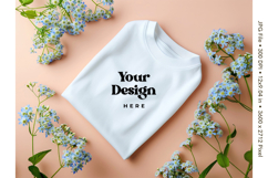 White T-shirt Mockups Bella and Canvas Top View Mockups_53 Product Image 1