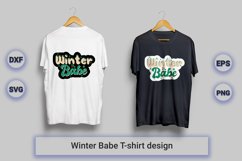 Winter Babe SVG, and typography t-shirt design Product Image 1