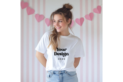White T-shirt Mockups Bella and Canvas Top View Mockups_1 Product Image 1