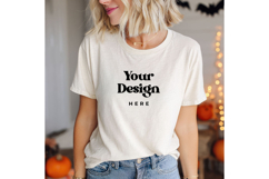 White T-shirt Mockups Bella and Canvas Top View Mockups_10 Product Image 1