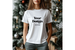 White T-shirt Mockups Bella and Canvas Top View Mockups_11 Product Image 1