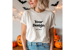 White T-shirt Mockups Bella and Canvas Top View Mockups_12 Product Image 1