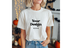 White T-shirt Mockups Bella and Canvas Top View Mockups_13 Product Image 1