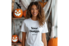 White T-shirt Mockups Bella and Canvas Top View Mockups_21 Product Image 1