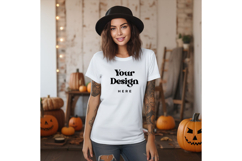 White T-shirt Mockups Bella and Canvas Top View Mockups_29 Product Image 1