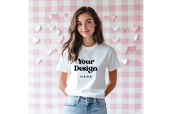 White T-shirt Mockups Bella and Canvas Top View Mockups_3 Product Image 1