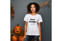 White T-shirt Mockups Bella and Canvas Top View Mockups_30 Product Image 1