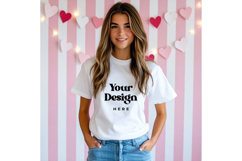 White T-shirt Mockups Bella and Canvas Top View Mockups_4 Product Image 1