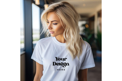 White T-shirt Mockups Bella and Canvas Top View Mockups_6 Product Image 1
