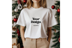 White T-shirt Mockups Bella and Canvas Top View Mockups_9 Product Image 1