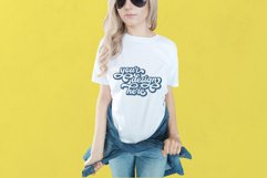 White t-shirt woman model mockup on yellow background Product Image 1