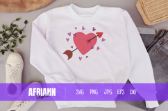 Arrow Heart Cupid SVG, PNG, JPG, DXF, and EPS Vector Product Image 1