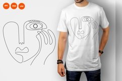 Face One Line Art Picasso Style Product Image 1