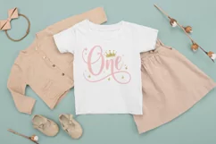 First Birthday SVG, One SVG File, Baby Girl 1st birthday Product Image 3