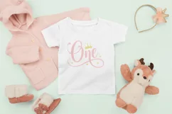 First Birthday SVG, One SVG File, Baby Girl 1st birthday Product Image 2