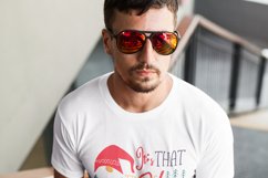 t-shirt-mockup-featuring-a-man-going-upstairs-with christmas gnome sublimation