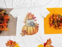 Autumn Camera Png Sublimation Designs, Vintage Camera Product Image 7