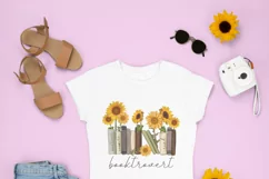 Booktrovert with Sunflowers Png Instant Download Product Image 9