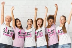 Go fight tackle cancer SVG, Tackle breast cancer SVG Product Image 3
