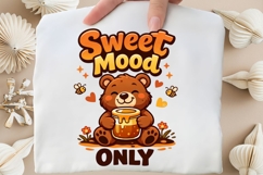 Sweet Mood Only Bear PNG, Cute Honey Bear PNG Design Product Image 5