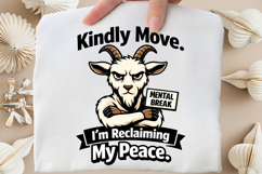 Mental Break Goat Reclaiming My Peace PNG Design Product Image 5