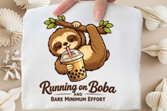 Running on Boba and Bare Minimum Effort Sloth PNG Product Image 6