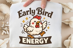 Early Bird Energy Funny Chicken PNG Design Product Image 5