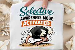 Selective Awareness Mode Activated Funny Ostrich PNG Design Product Image 5
