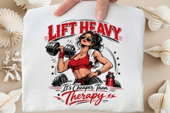 Lift Heavy Gym Girl PNG Design Product Image 5
