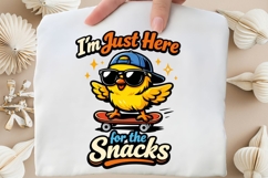 I'm Just Here for the Snacks Funny Chick PNG Design Product Image 5