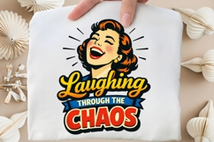 Laughing Through The Chaos Retro Funny PNG Design Product Image 5