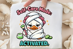 Self Care Mode Activated Duck PNG, Cute Spa Duck Cartoon Product Image 5