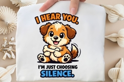 I Hear You Dog PNG, Funny Dog Silence Quote PNG Design Product Image 5