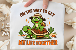 Slow Turtle Funny Life Quote PNG Design Product Image 5