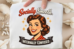 Socially Smooth Internally Confused Retro Funny PNG Design Product Image 5