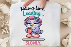 Patience Level Loading Slowly Duck PNG, Funny Tired Duck Product Image 5