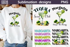 Tequila Sublimation Design |Margarita Tequila T Shirt Design Product Image 1