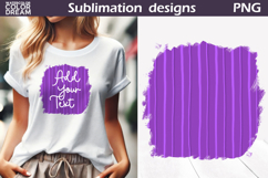 Hand Drawn Purple T Shirt | Add Your Text Background Product Image 1
